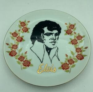 Elvis Presley Black And White Silhouette Decorative Collectible 8 Inch Plate
